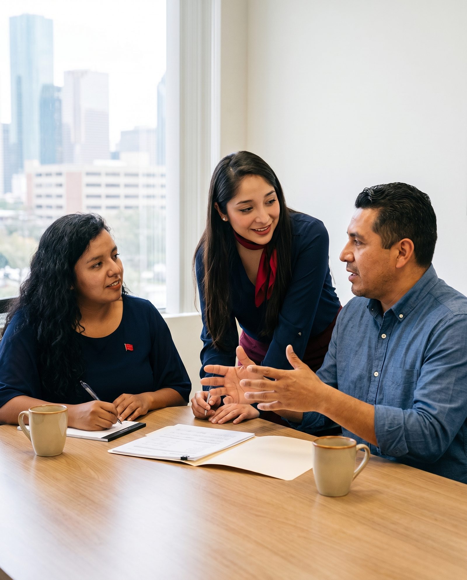 Core Finance Group advisors meeting with a client to review financial strategy